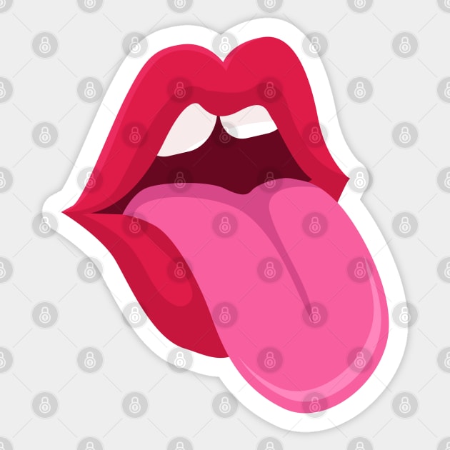 Mouth Lips Tongue Sticker by BIGUP